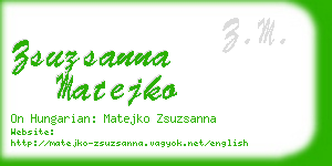 zsuzsanna matejko business card